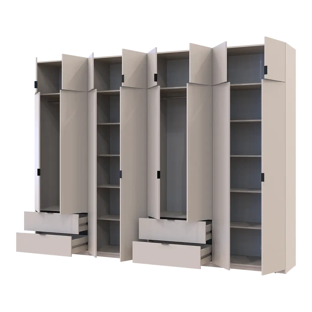 Шафа для одягу Doros Лукас Кашемір 4+4 ДСП 320х50х240 (42005128) - фото 2