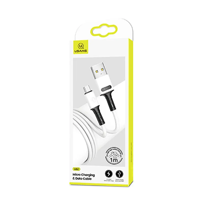 Кабель Usams US-SJ435 USB - Micro USB (M/M), 1 м, Белый (SJ435USB01)