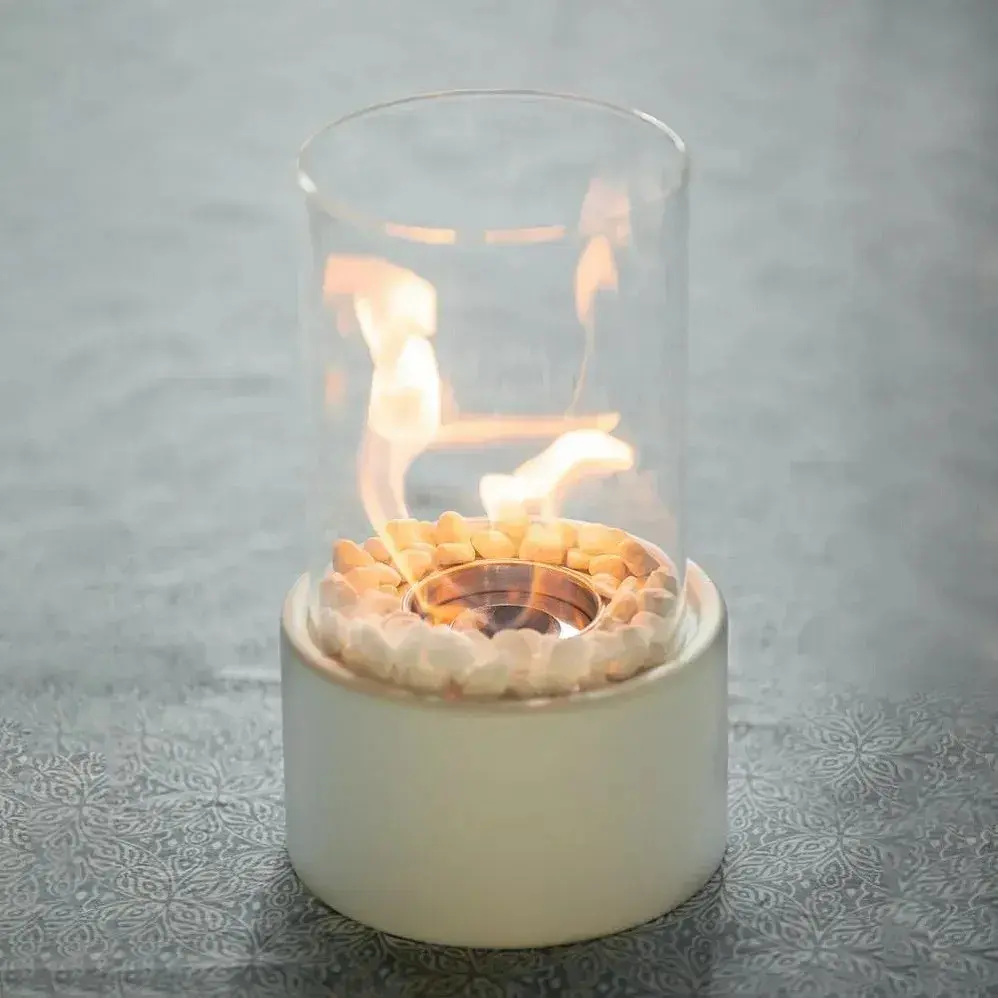 Настільний біокамін Білий, Ethanol Lamp камін на біопалищі для квартири, біокамін на етанолі - фото 2