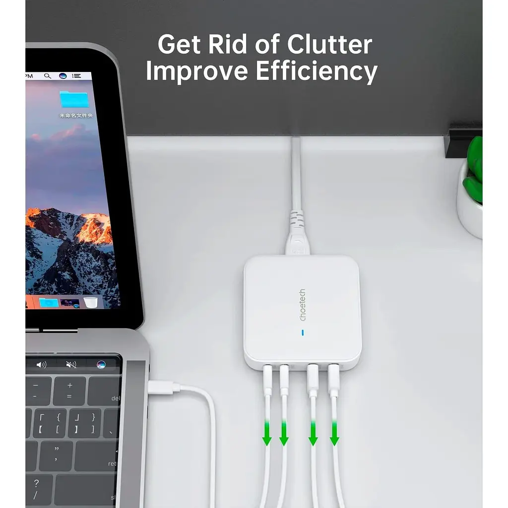 Зарядное устройство Choetech PD8008-EU-WH, 2 USB-A / 2 USB-C (PD8008-EU-WH) - фото 7