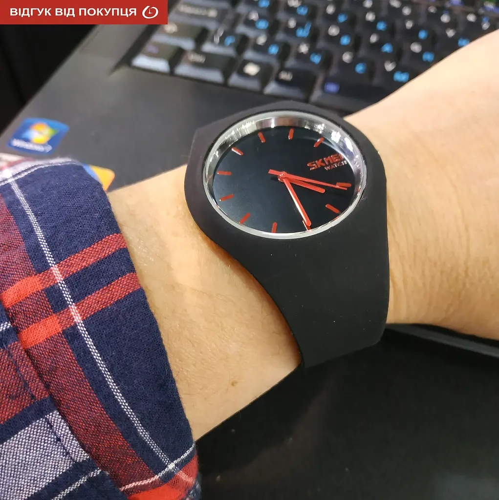 Годинник Skmei Rubber Black II 9068 - фото 11