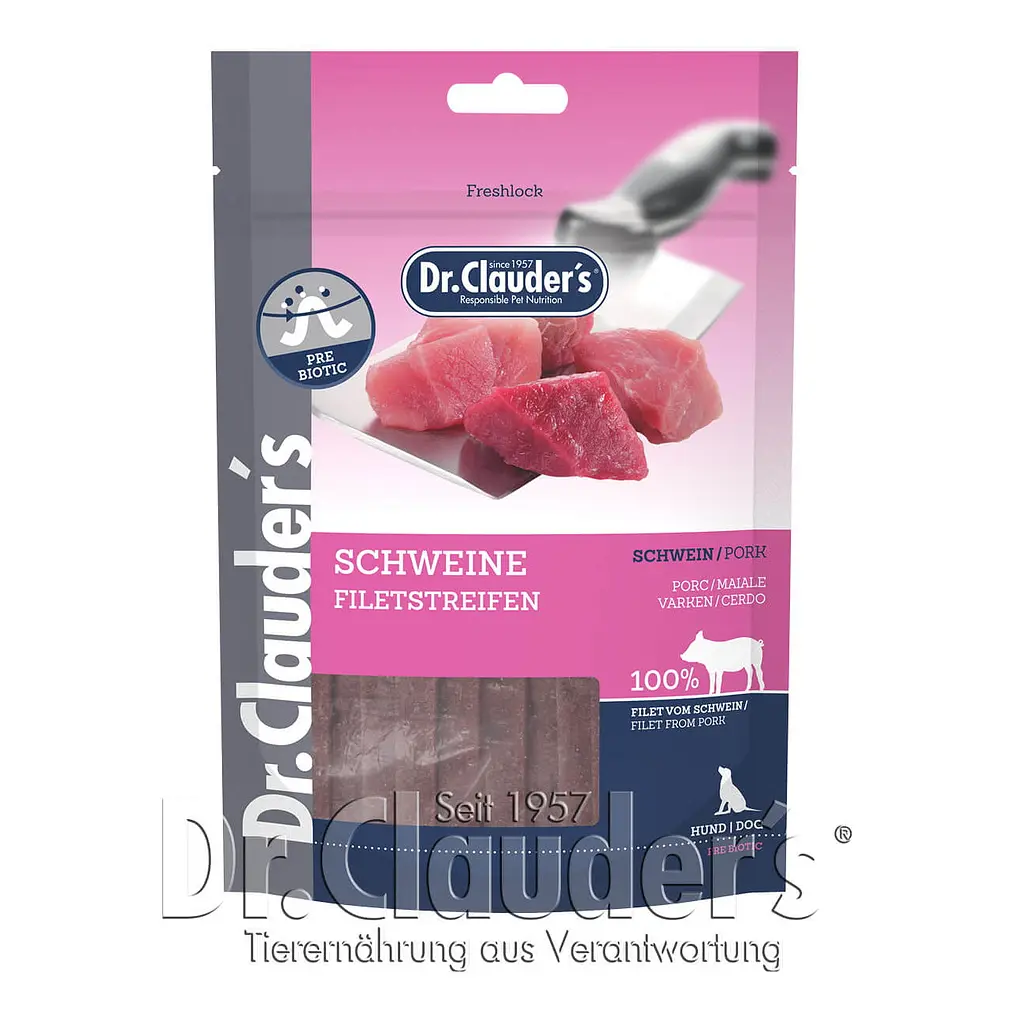 Ласощі для собак Dr.Clauder`s Pork Filet Strips зі свининою