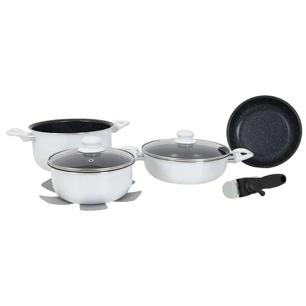 Набір посуду Gimex Cookware Set induction 7 предметів White (6977221) - фото 11