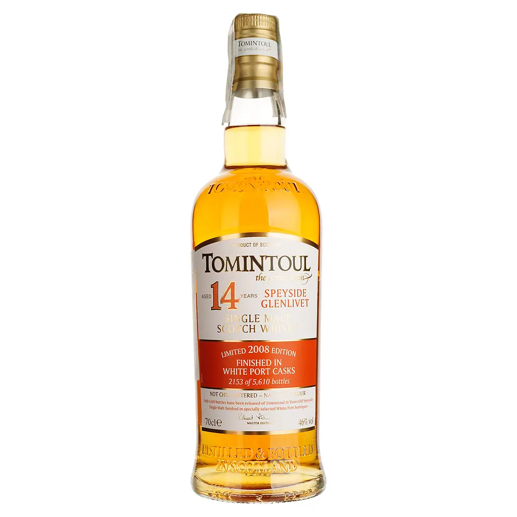 Виски Tomintoul White Port Cask Finish 14 yo Single Malt Scotch Whisky2008 46% 0.7 л в коробке - фото 2