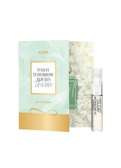 Пробник парфумерна вода Avon TTA THIS LOVE для Неї, на листівці 0,6 мл