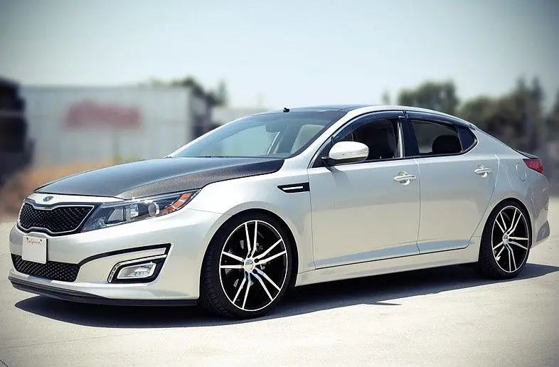 Дефлектори вікон вітровики Kia Optima 2011-2015 З Хром Молдінгом - фото 2