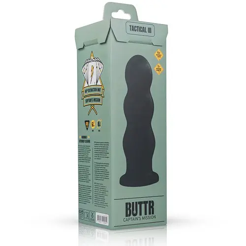 Анальна пробка BUTTR Tactical III Dildo, 23,9 см, чорний - фото 4