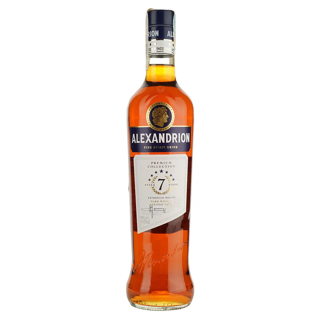 Міцний алкогольний напій Alexandrion 7 зірок, 40%, в подарунковій упаковці, 0,7 л + 2 склянки - фото 4