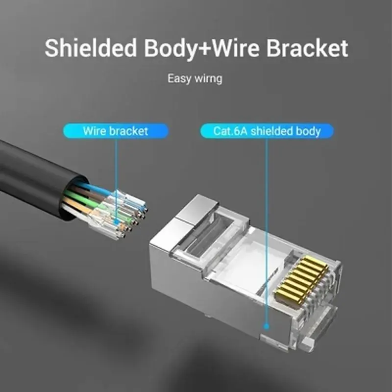 Конектор RJ45 FTP Cat.6 Modular 10 шт. Vention (IDFR0-10) - фото 4