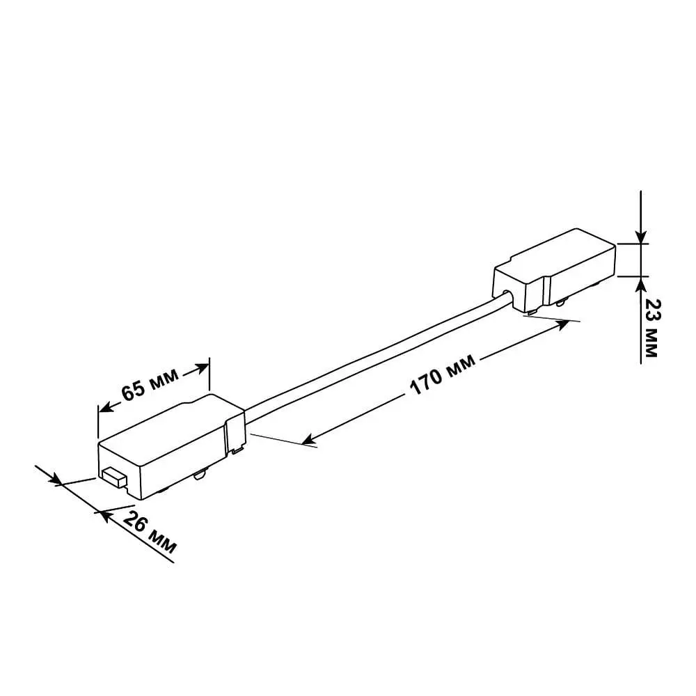 Конектор магнітний DT-WN кутовий гнучкий білий Violux ( 320034 ) - фото 2