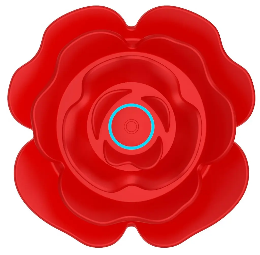 Анальна пробка Rose Rotating червона - фото 7