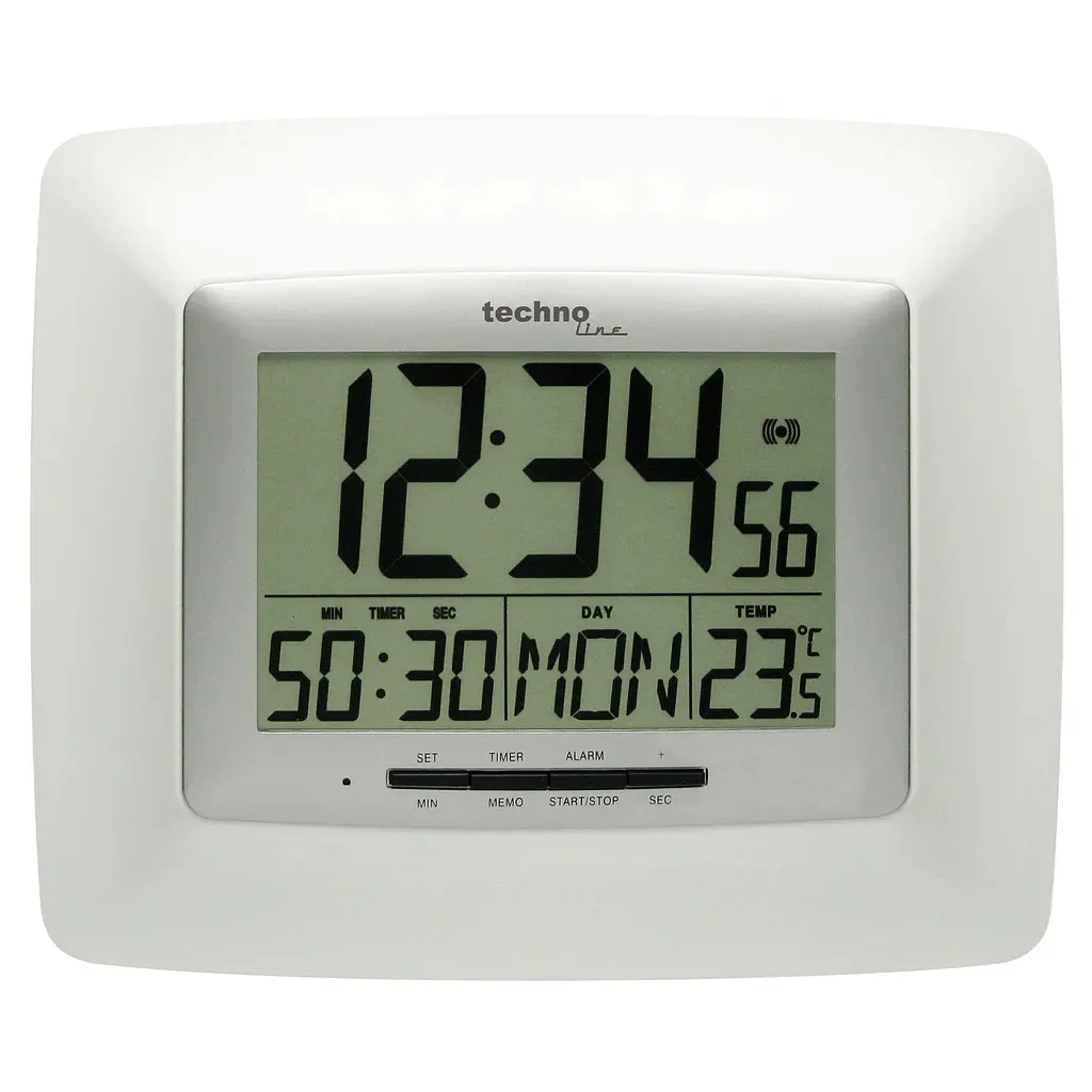Годинник настінний Technoline WS8100 White/Silver (WS8100), Білий - фото 2