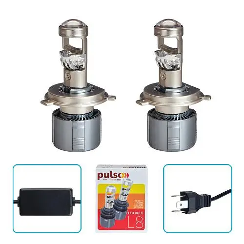 Лампи PULSO L8-H4/H/L/3570 chip/12-24v/2*L45WH55W/10800Lm/6500K
