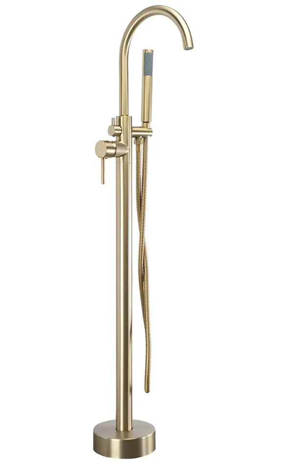 Змішувач для ванни Rea Lungo підлоговий brushed gold REA-B7498
