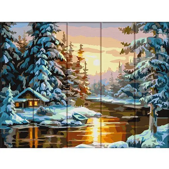 Картина за номерами на дереві "Зима" - фото 2