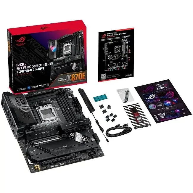 Материнська плата Asus Rog Strix X870E-E Gaming WIFI sAM5 X870E 4xDDR5 M.2 HDMI WiFi BT ATX - фото 2