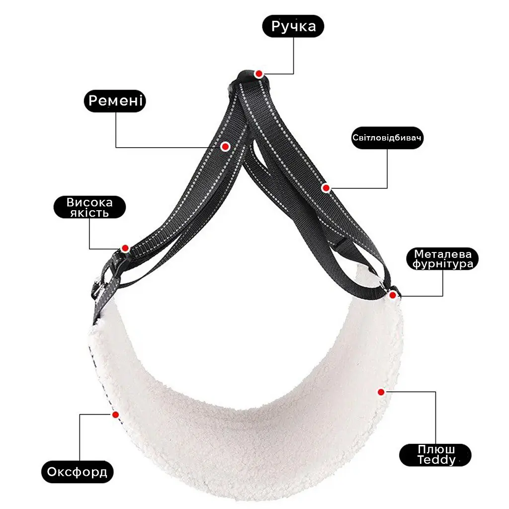 Підтримуюча шлейка для собак Harness Helps, нагрудна/для стегон M - фото 9