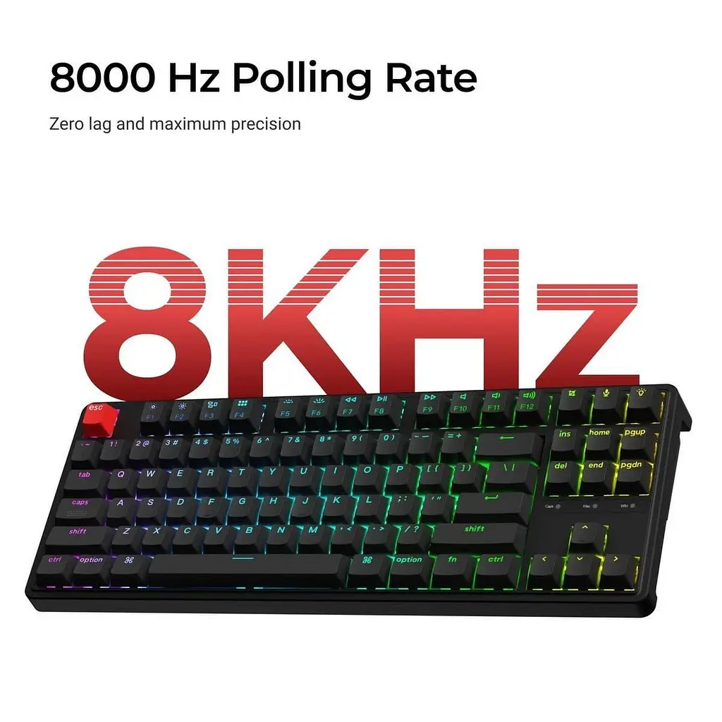 Клавіатура Keychron C3 Pro V2 87Key K pro Brown USB-A QMK Hot-swap 8K EN/UKR RGB Black (C3PX-H3-UA) - фото 13
