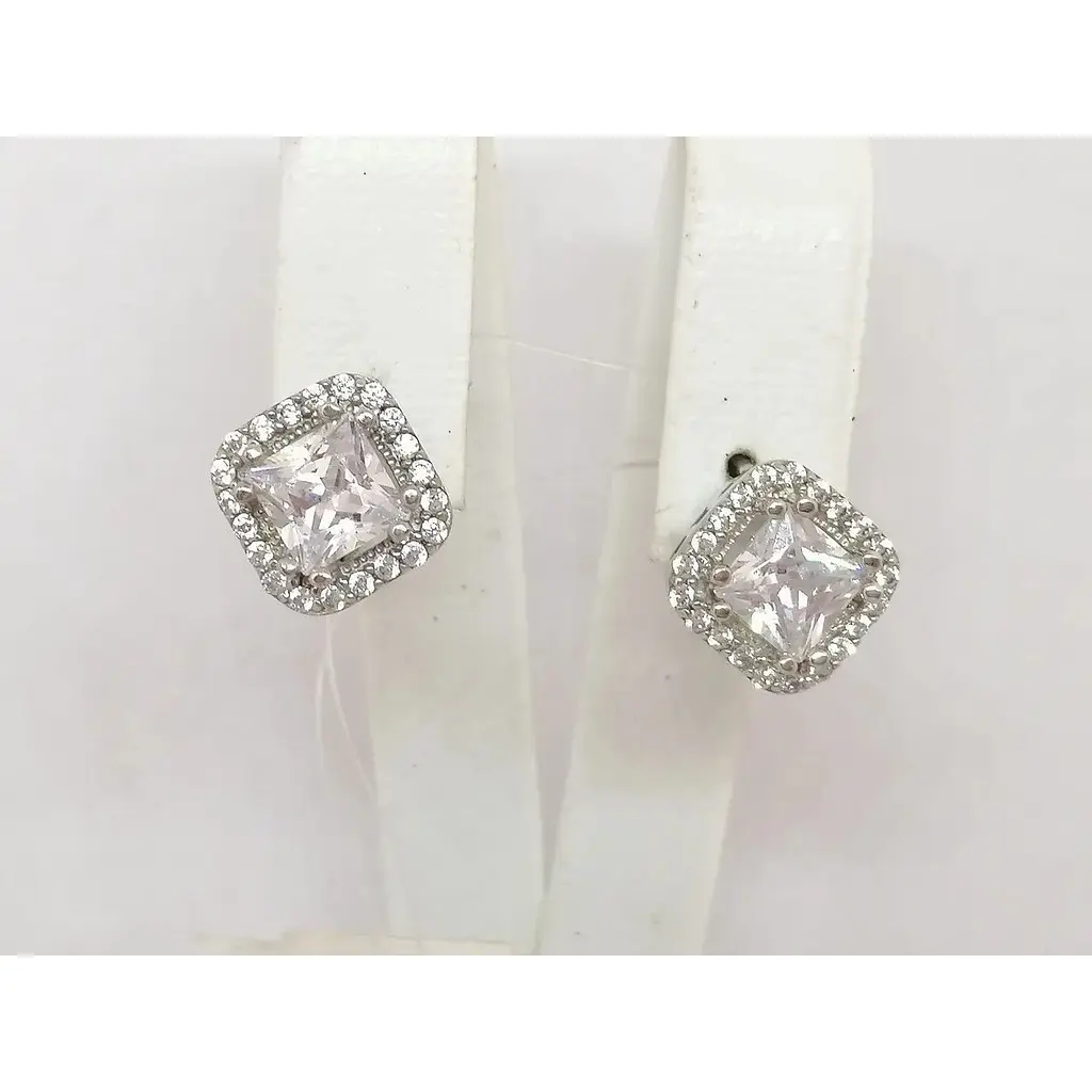 Срібні сережки Qvaliz з фіанітами. 902-00191 - фото 3