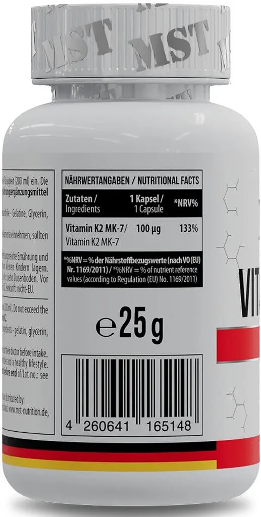 Витамины и минералы MST Vitamin K2 MK7, 100 капсул - фото 3