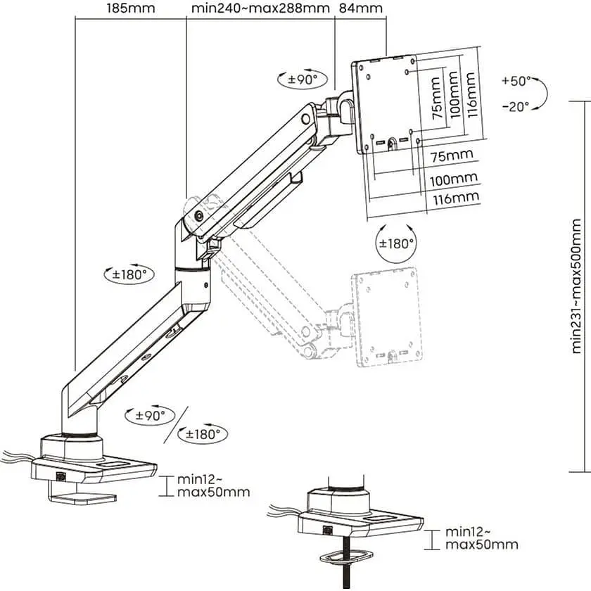 Кронштейн OfficePro MA801B MA801B - фото 7