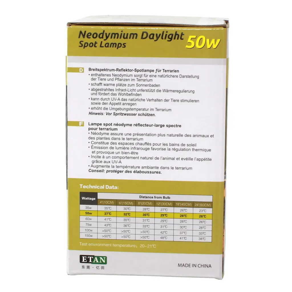Неодимова лампа Repti-Zoo Neodymium Daylight 50W B63050 - обігрівальна UVA лампа для тераріуму - фото 4