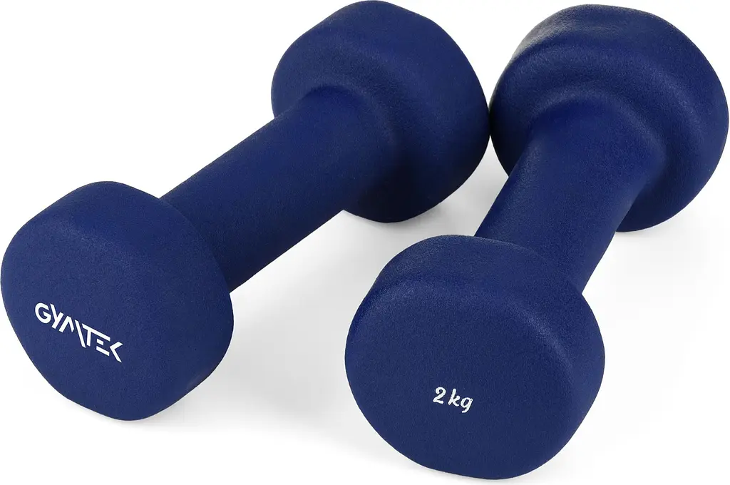 Гантелі для фітнесу неопренові Gymtek Queenfit 2х2кг темно-синій - фото 2