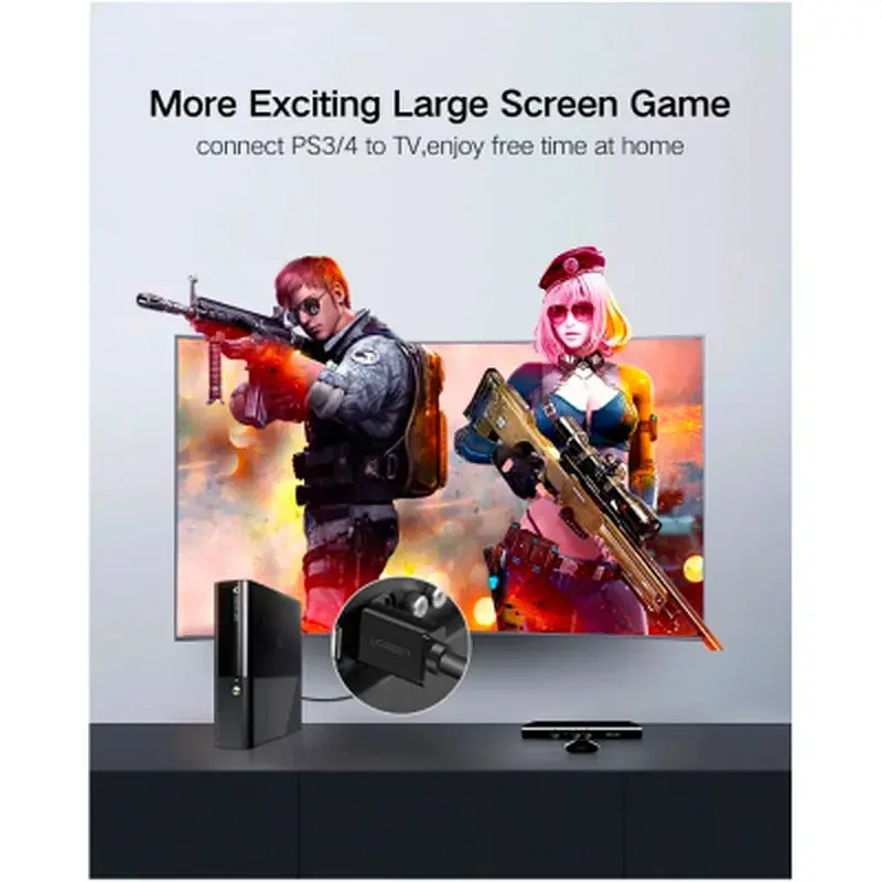 Кабель мультимедійний HDMI M to HDMI M 10.0m HD104 black Ugreen (10110) - фото 7