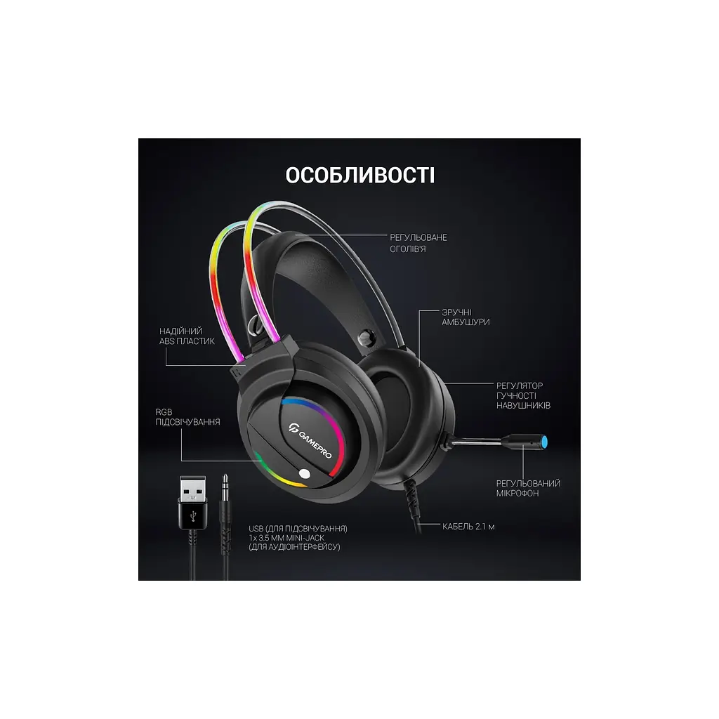 Навушники GamePro HS733 Black (HS733) - фото 4