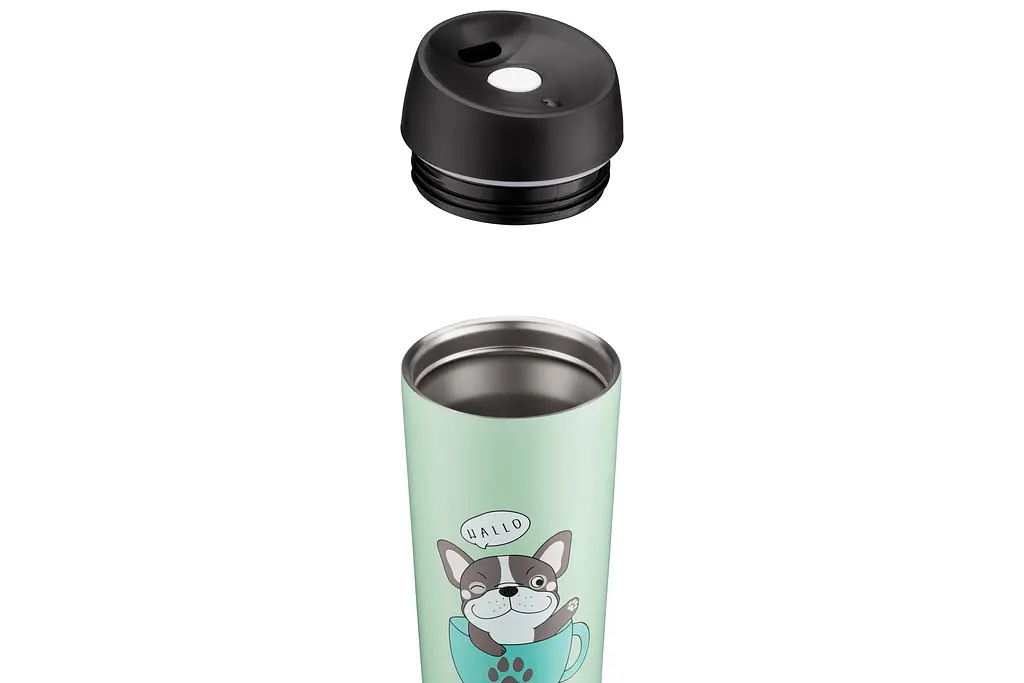 Термокухоль Ardesto Coffee time Frenchie 450 мл Зелений AR2645DG - фото 5