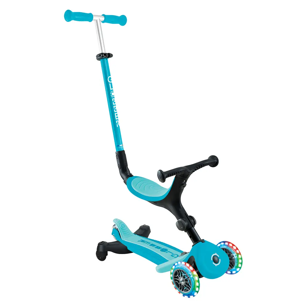 Самокат Globber Go Up Active Lights 360 колеса светятся до 20/50кг от 1 года голубой (749-300) - фото 4