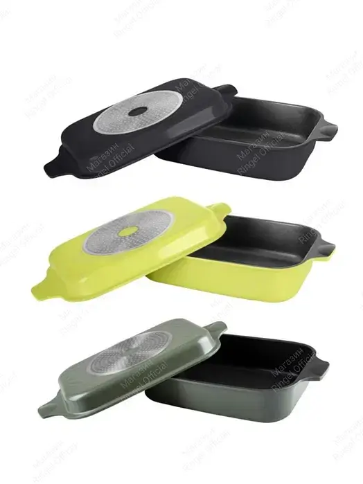 Гусятниця Ringel Zitrone Olive з кришкою сковородою-гриль 6+3 л - фото 8