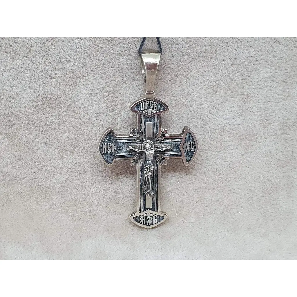 Золотий хрестик Харківська ювелірна фабрика. Розп'яття Христа. 11485-ЧБЕЛ - фото 3