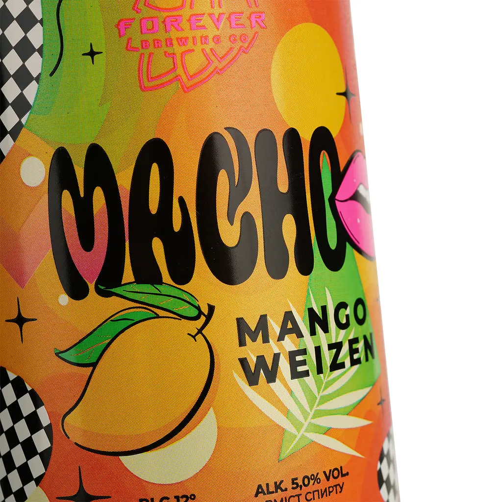 Пиво Forever Macho Mango Weizen светлое пшеничное нефильтрованное 0.5 л - фото 3