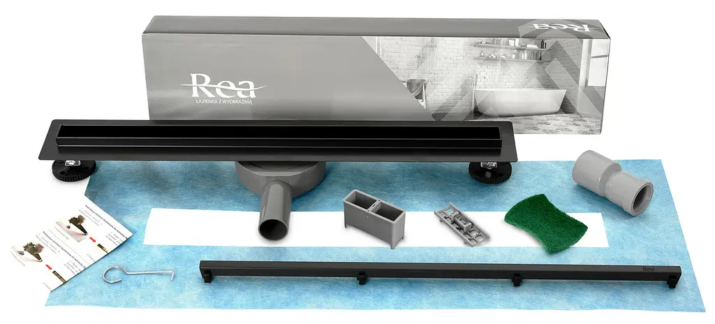 Душовий канал Rea Neo Slim Pro black 90 см REA-G8903 - фото 7