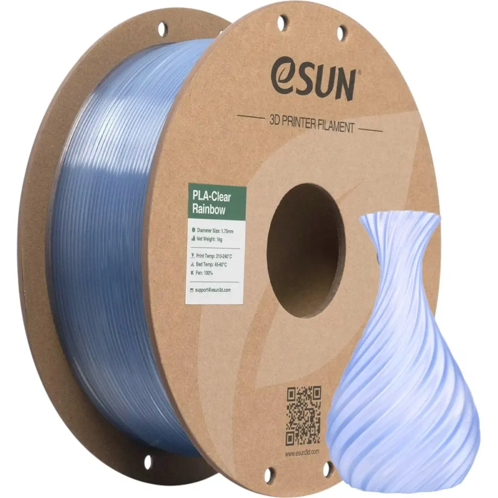Пластик для 3D-принтера eSUN PLA Clear Rainbow 1,75mm 1kg Blue-Crystal (PLA-CLRB175O-CB1P1) - фото 4