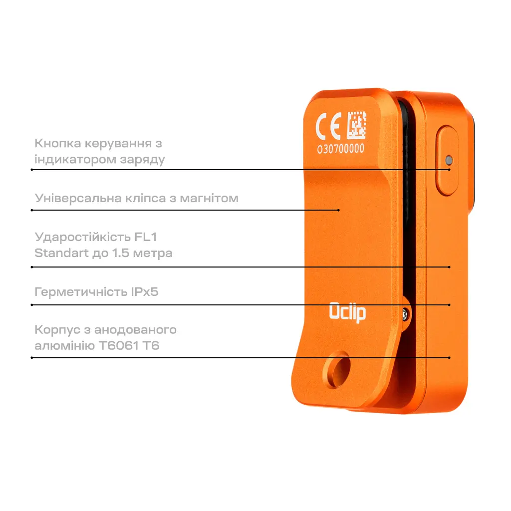 Ліхтар Olight Oclip Orange (0.0000.0941) - фото 12