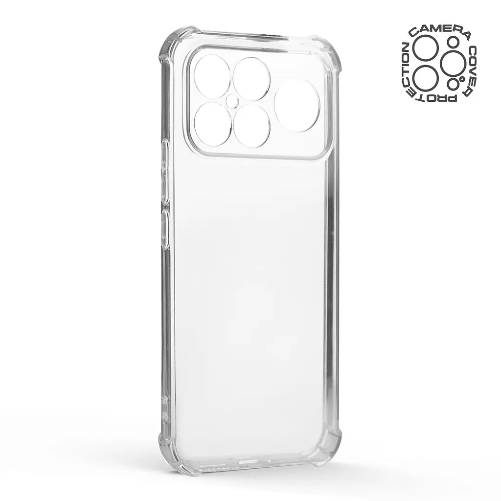 Прозрачный чехол для Xiaomi Poco F8 Ultra с защитой камеры и усиленными бортами, тонкий, силиконовый, бесцветный, ударостойкий, противоударный бампер c закрытой камерой, ArmorStandart (ARM89264) - фото 2