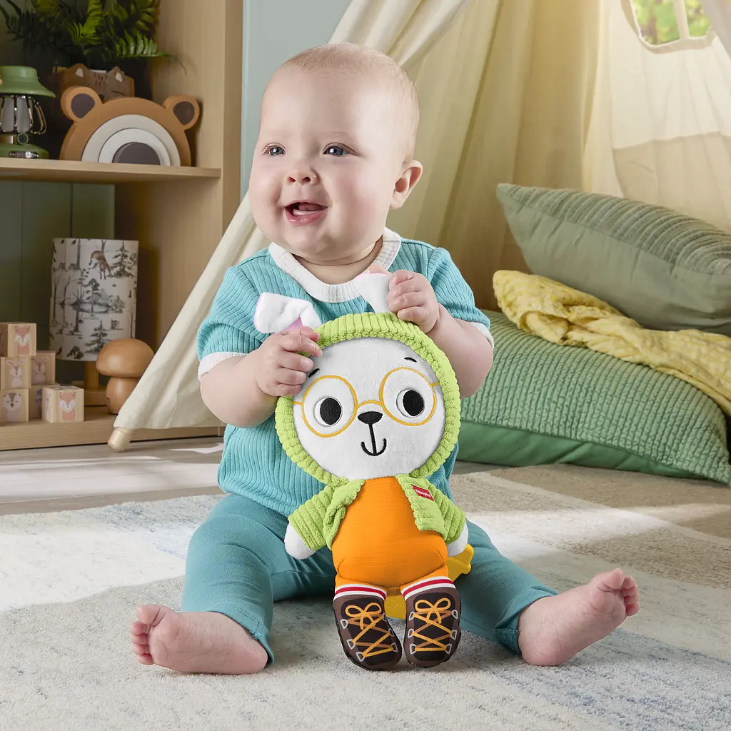Іграшка з прорізувачем Fisher-Price Зайчик-обіймашка (JLB87) - фото 6