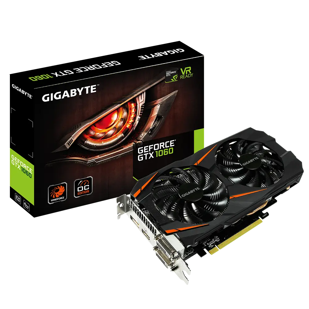 Відеокарта GeForce GTX 1060 6GB Gigabyte WindForce OC (GV-N1060WF2OC-6GD) Б/В - фото 2