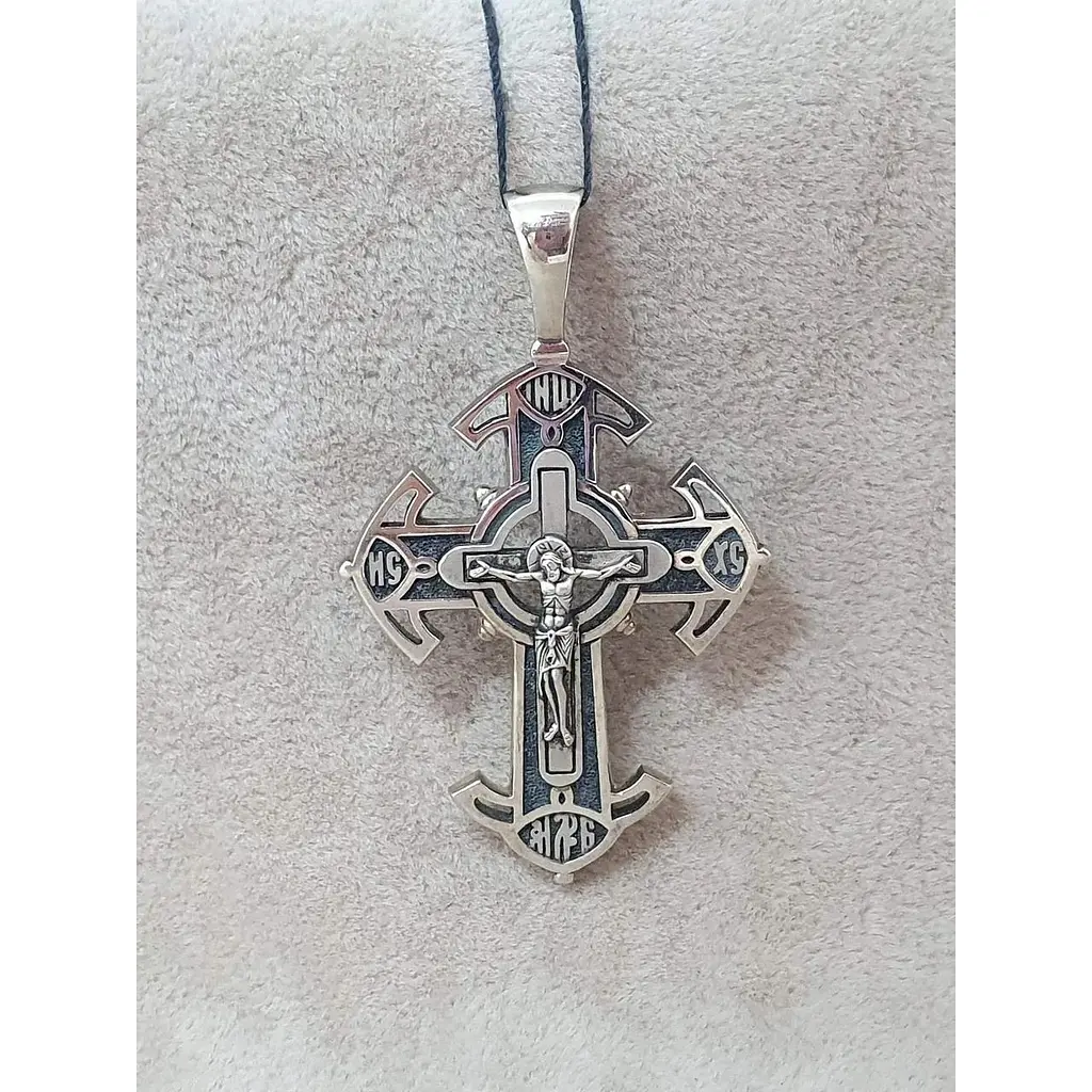 Золотий хрестик Харківська ювелірна фабрика. Розп'яття Христа. 11483-ЧБЕЛ - фото 3