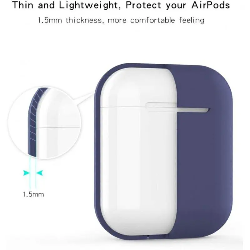 Чохол Apple для AirPods 2 New Silicone Case [Midnight Blue] [36519] - фото 4