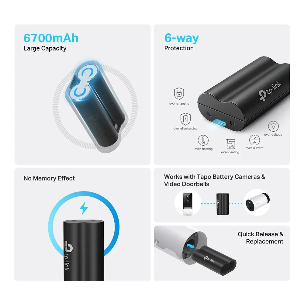 Аккумуляторная батарея TP-Link Tapo A100, 6700 мАч - фото 3