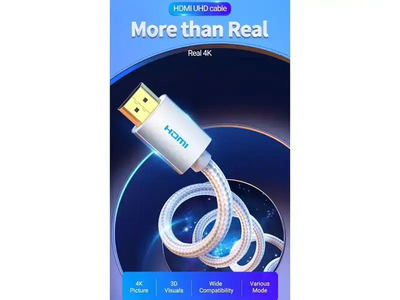 Кабель Vention HDMI M - M 1 м Gray (AABIF) - фото 3
