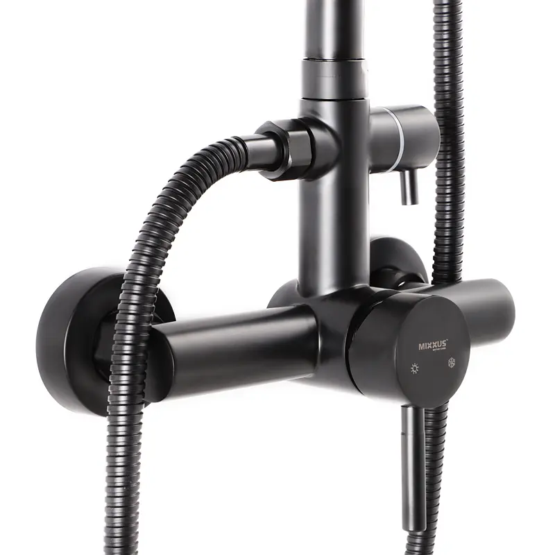 Душевая система Mixxus SUS-003-J black MI2807, Черный матовый - фото 3
