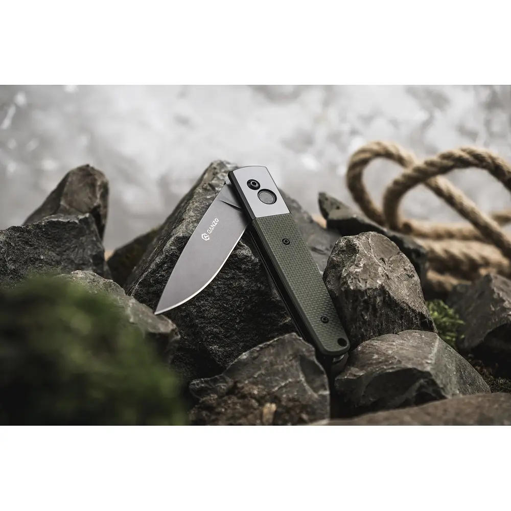 Ніж складаний Ganzo G721B-GR чорний клинок зелений - фото 9
