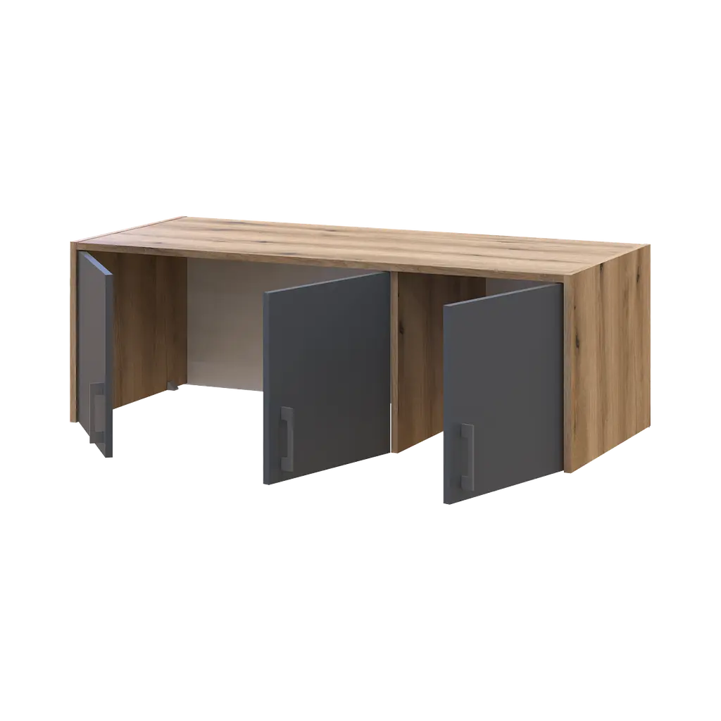 Шафа для одягу Doros Ронді з антроселей Дуб Артизан/Графіт 3ДСП 121х52х236 (80737818) - фото 8