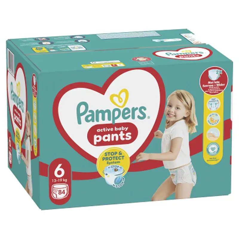 Підгузки Pampers трусики Pants Giant Розмір 6 (14-19 кг) 84 шт (8006540069530) - фото 2