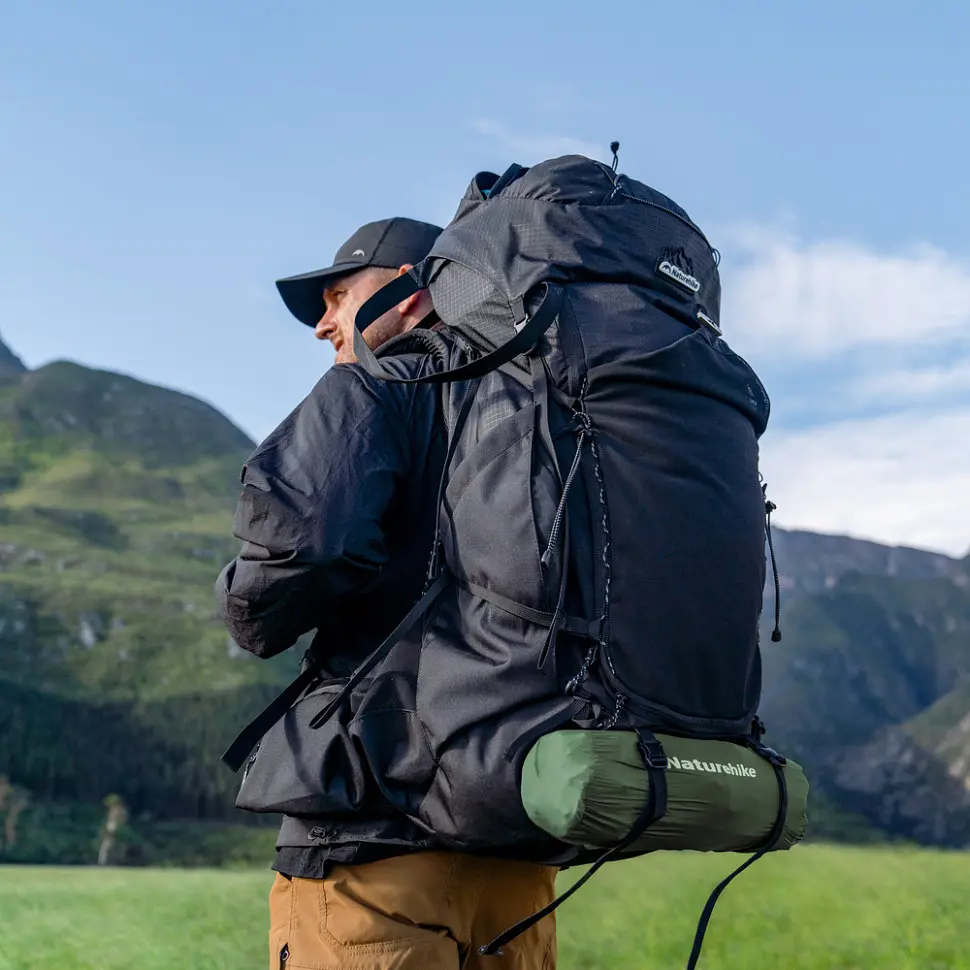 Матрас надувной одинарный Naturehike CNK2550WS019 (65мм) со встроенной помпой Зеленый - фото 5