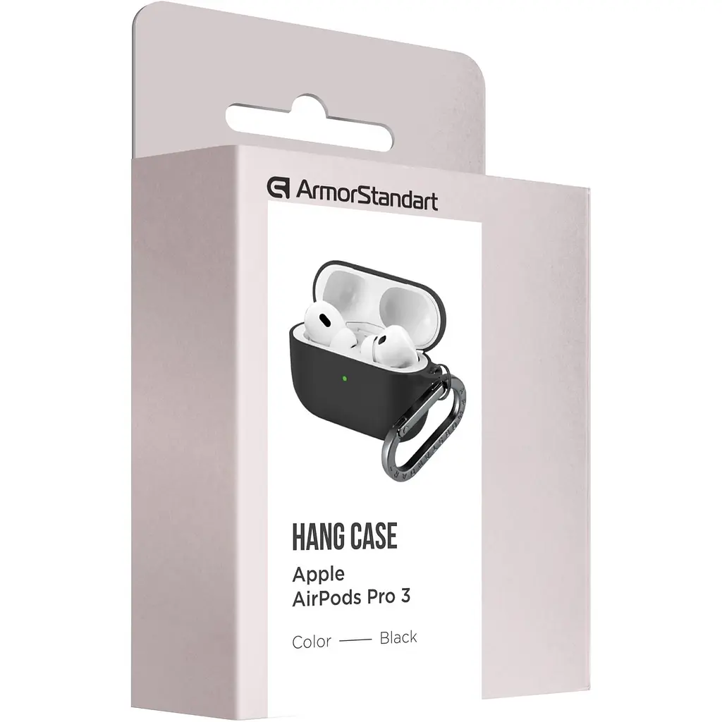 Чохол ArmorStandart Hang Case для Apple AirPods Pro 3 Black (ARM88271) [149492] - фото 3
